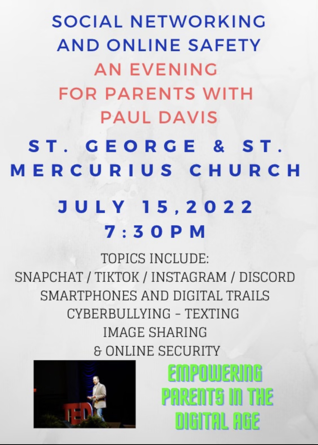 Social Networking & Online Safety with Paul Davis ST. & ST